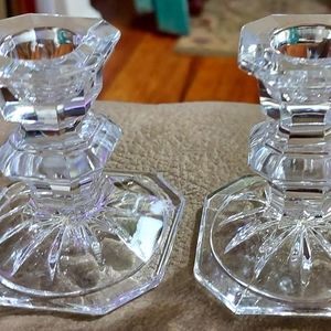 Crystal candle Stick Holders.